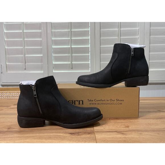 Born Women's Rani Black Boots Leather Size 7.5 NIB Waterproof Western Style - Picture 3 of 11